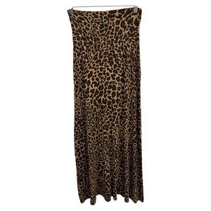 Leopard Print Maxi Skirt Size M